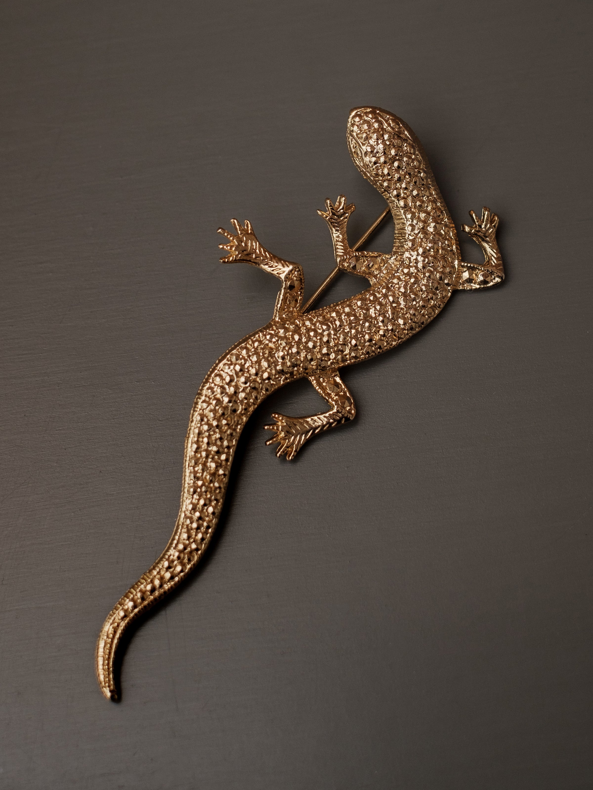 Vintage Gold-Tone Lizard Brooch – SAMPLE SALE LONDON