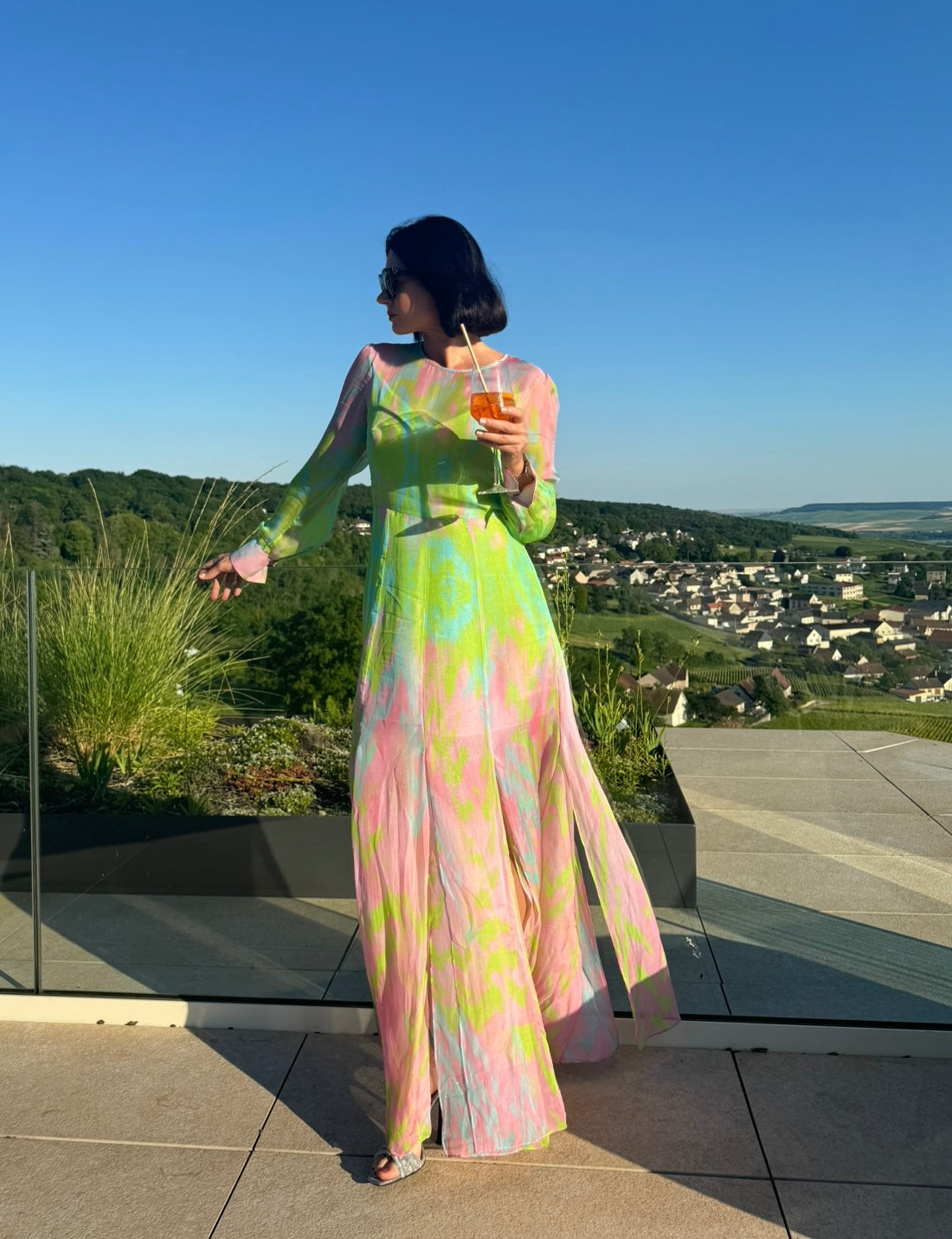 Marc Cain multicoloured maxi silk dress