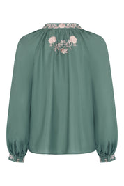 Margarita Silk Blouse - Green