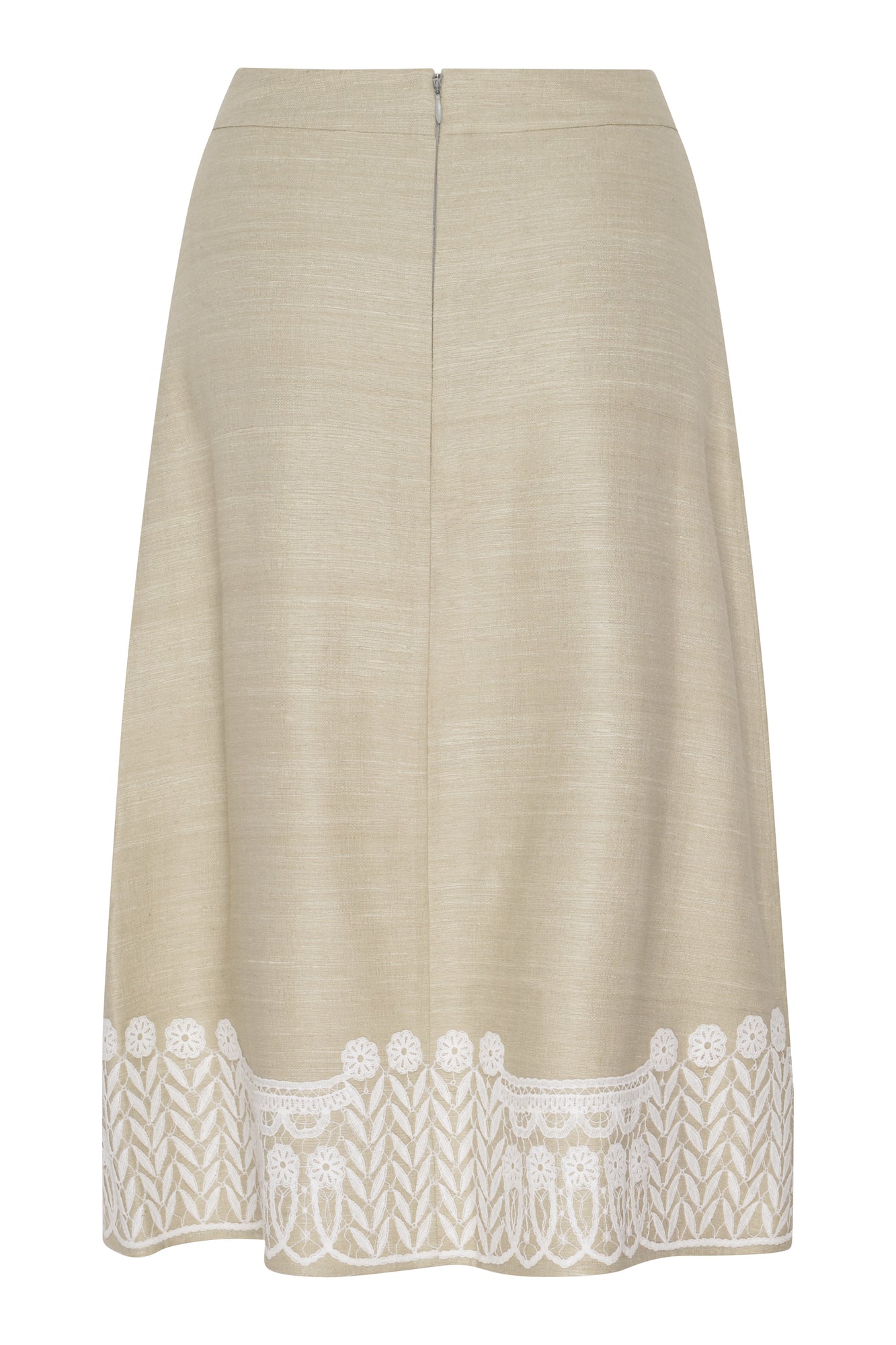 Sara Silk Midi Skirt - Sage