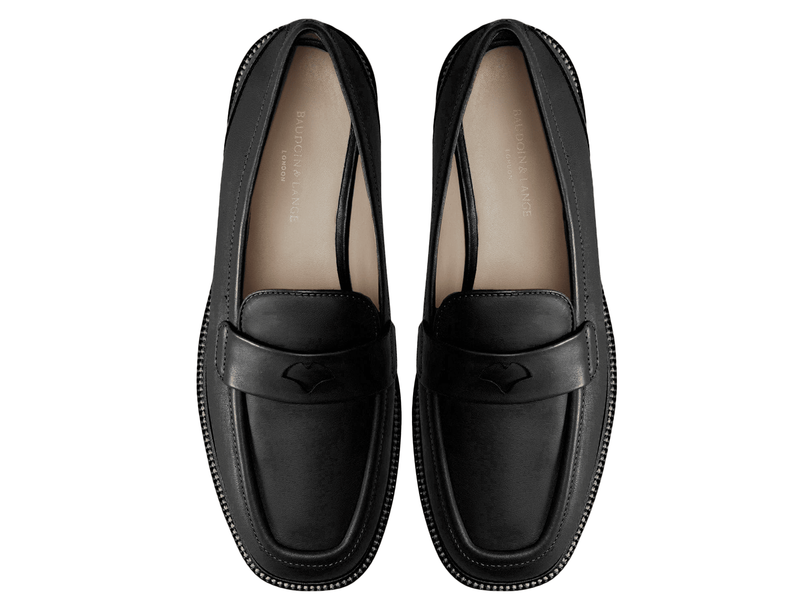 Charlotte Penny Loafers in Black Nappa