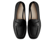 Charlotte Penny Loafers in Black Nappa