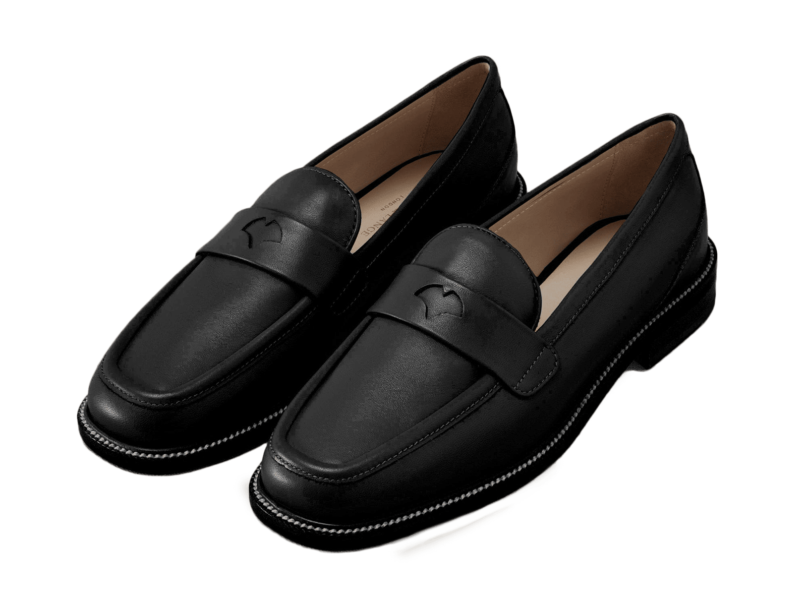 Charlotte Penny Loafers in Black Nappa