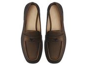 Charlotte Penny Loafers in Copper Translucent Kidskin