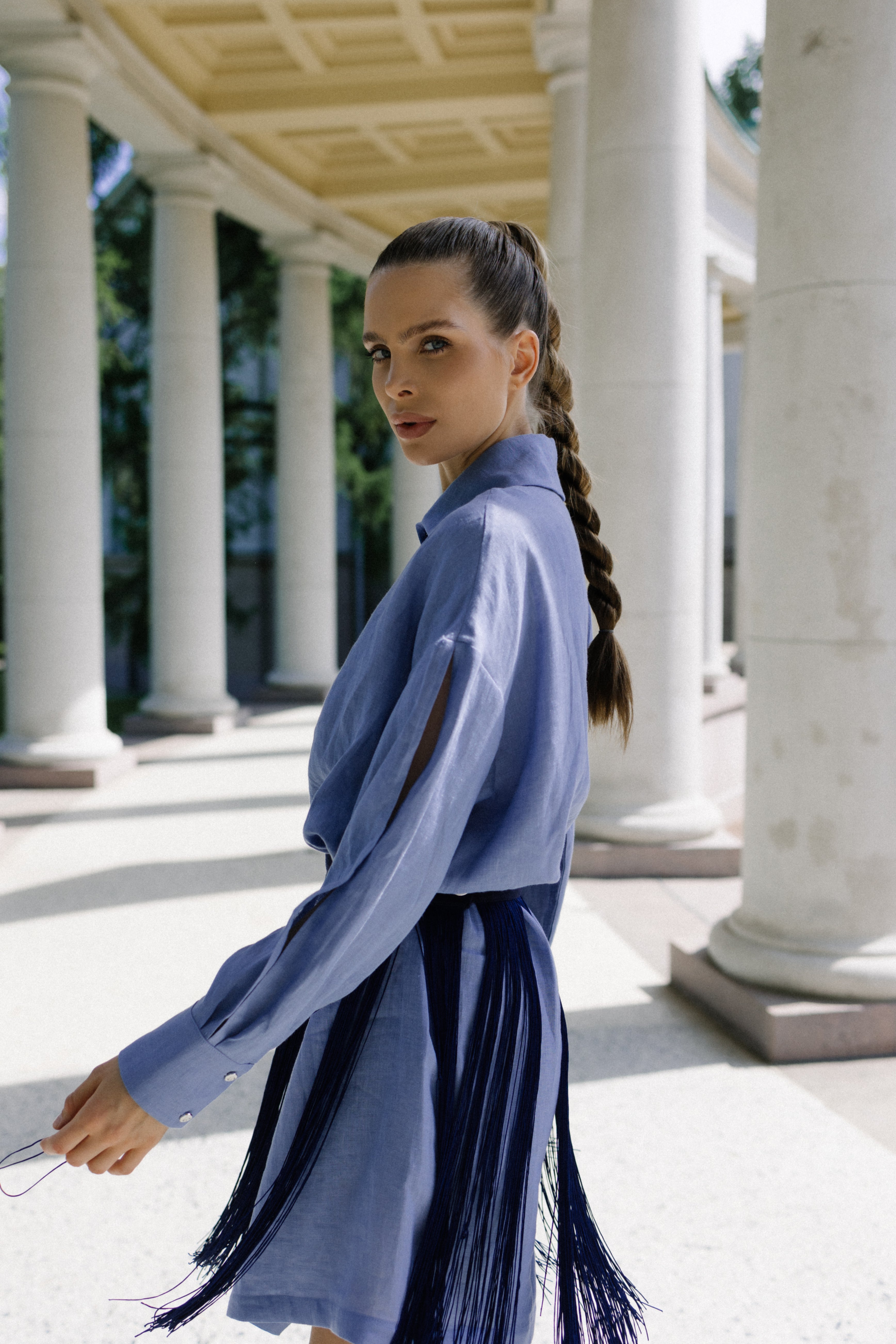Linen Shirt Dress - One Size