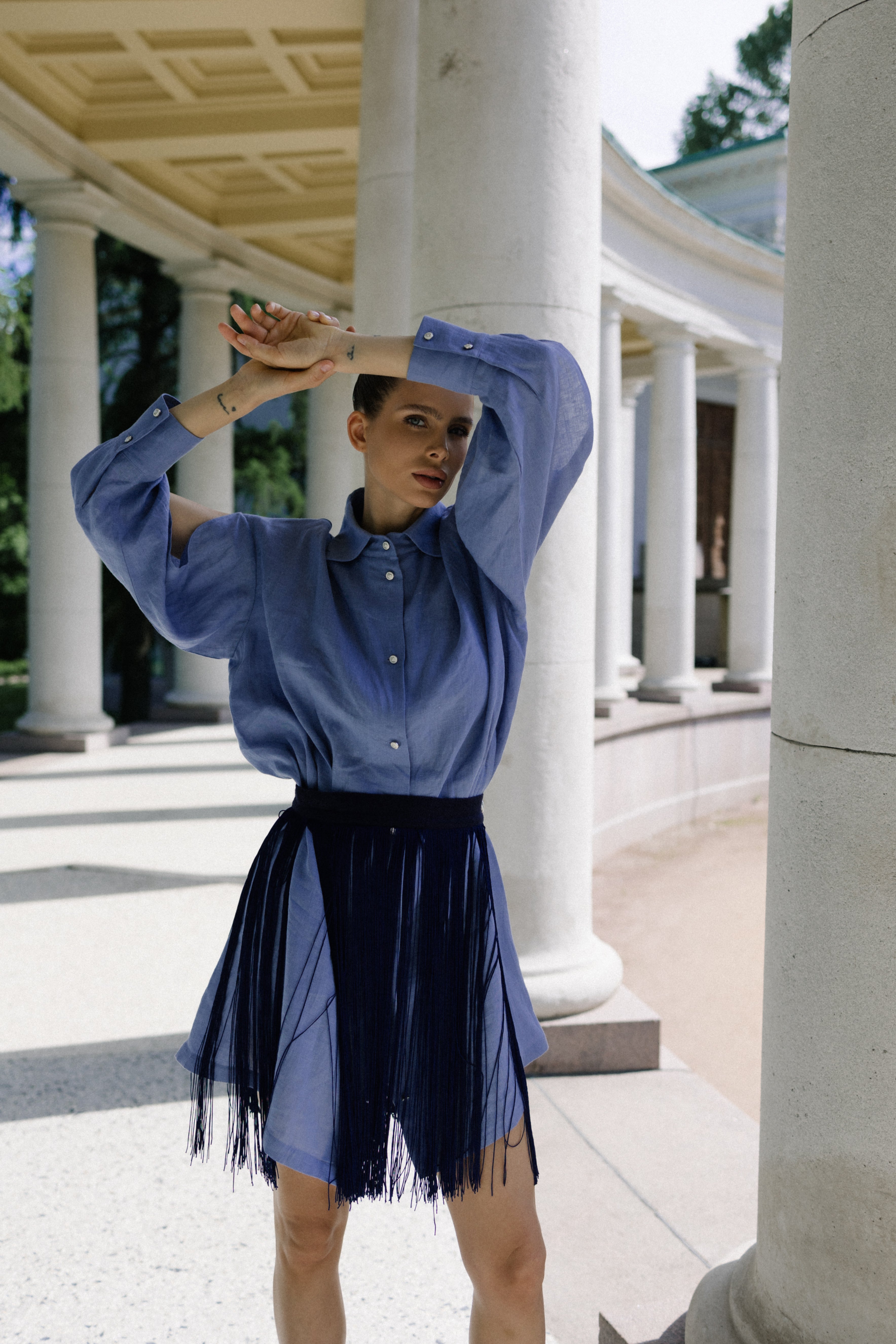 Linen Shirt Dress - One Size