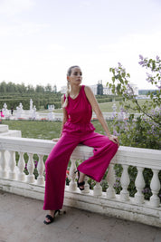 Linen Semi Palazzo Trousers