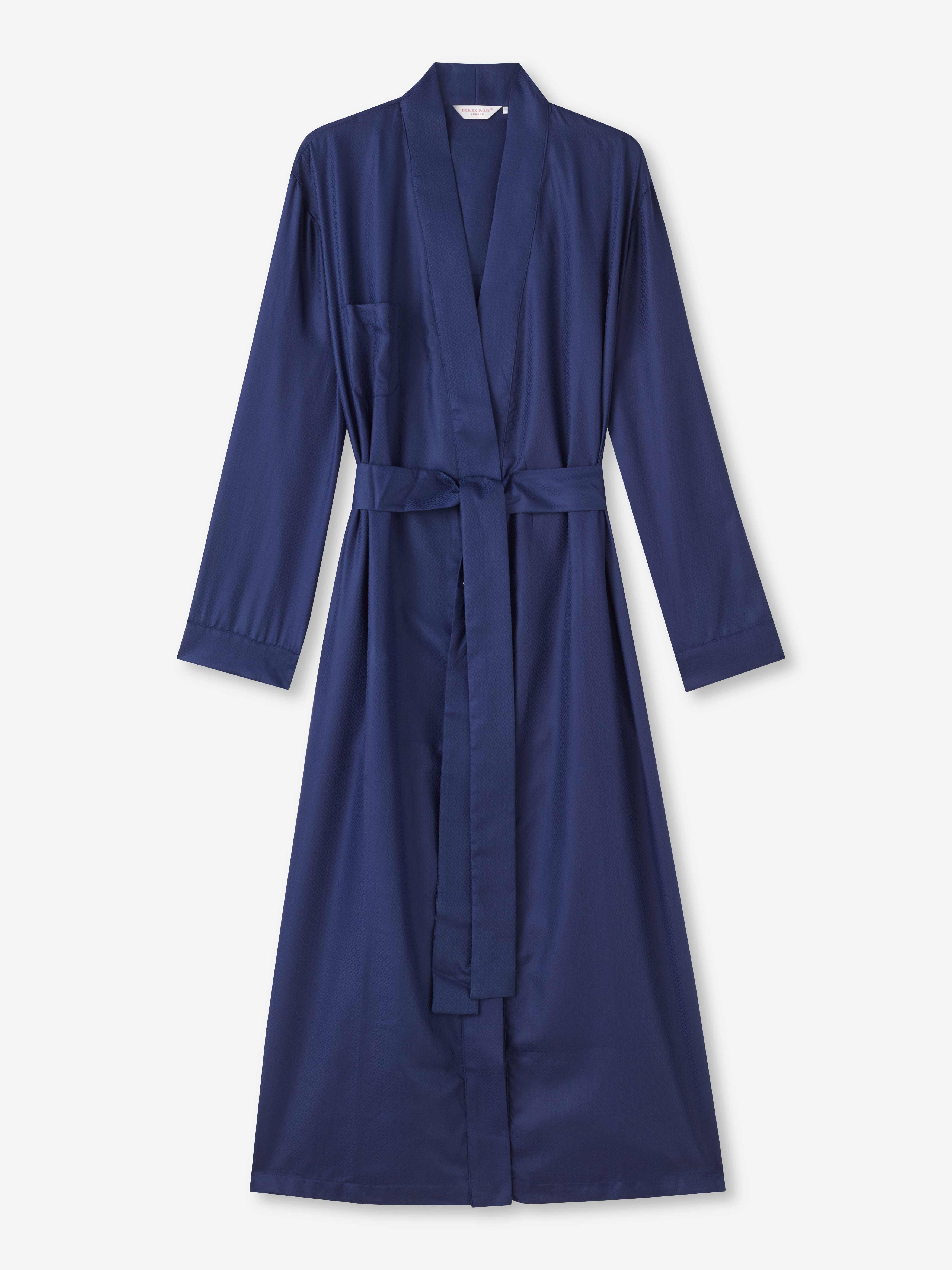 Derek Rose Women's Gown - Navy Size M