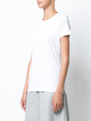 Lavender PIMA COTTON SLEEVE CREWNECK T-SHIRT