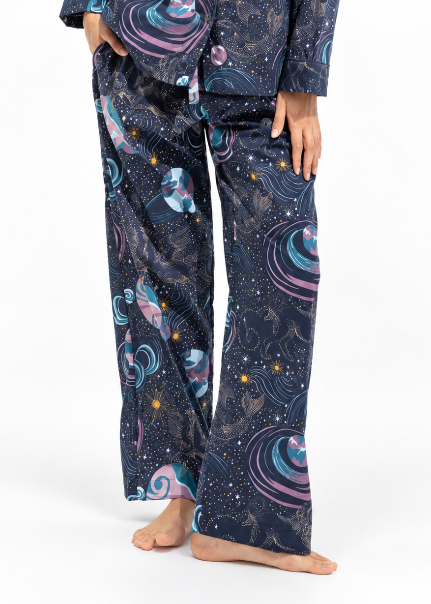 Derek Rose Woven Trousers - Navy