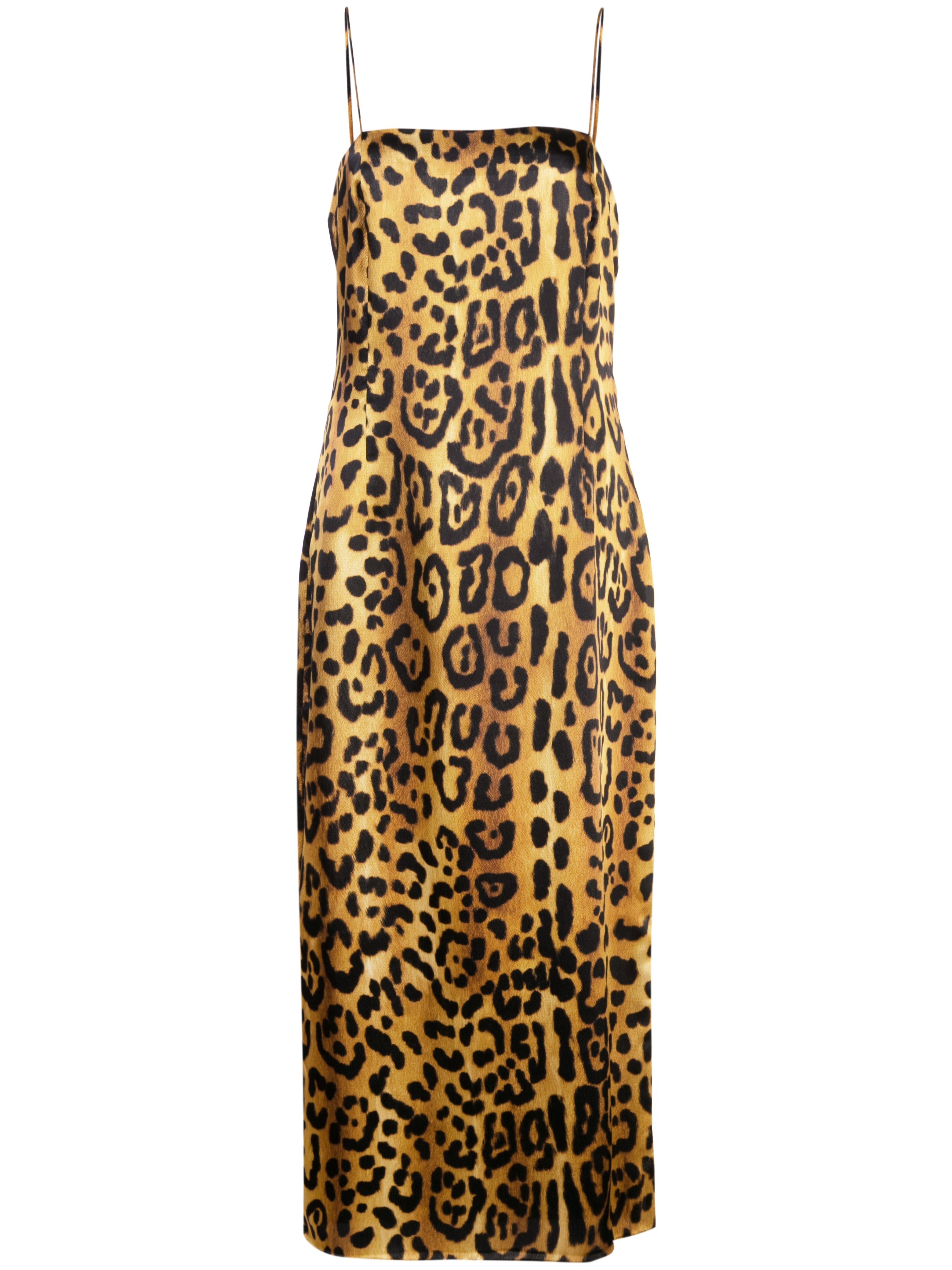 CAMI DRESS IN PRINTED leopard shown on as a ghost image. 