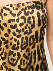 CAMI DRESS IN PRINTED leopard close up. 