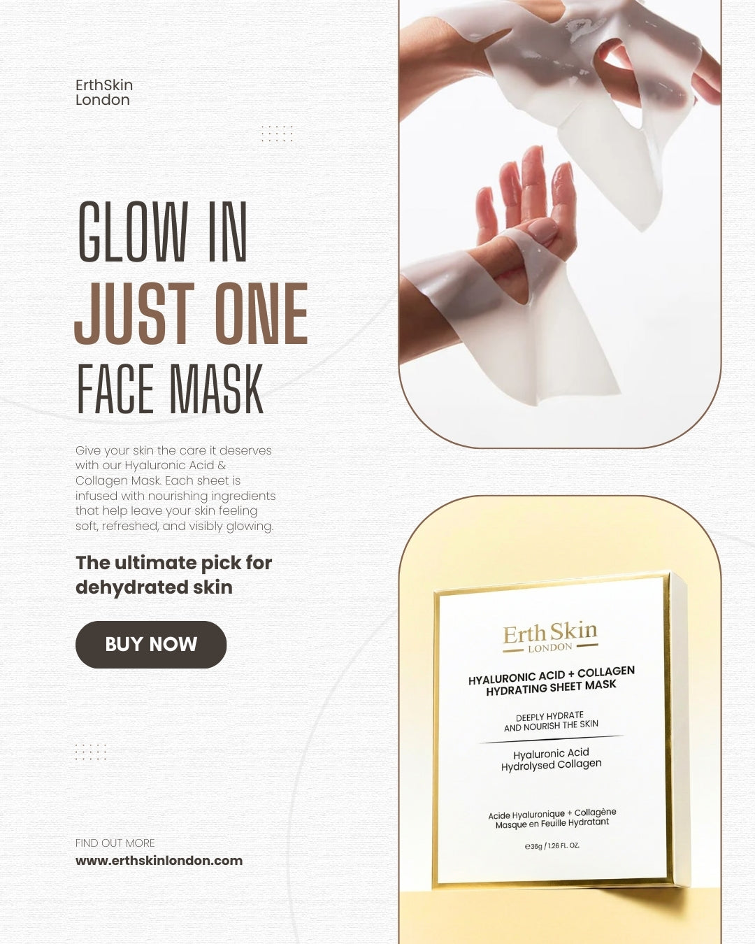 Hyaluronic Acid & Collagen Sheet masks