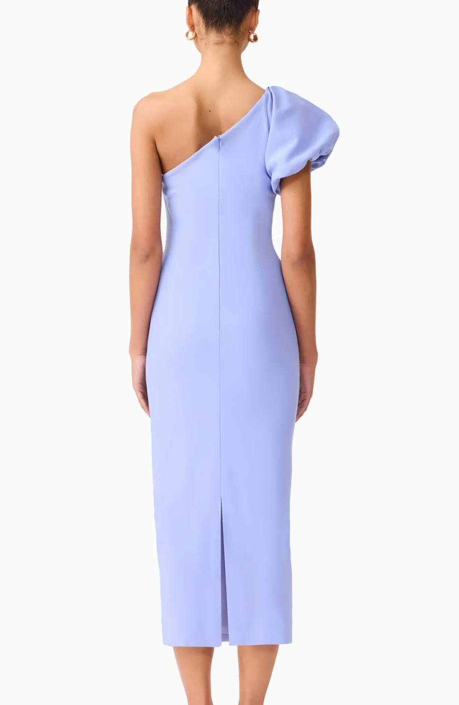 Elliatt Olenna Puff Sleeve Midi Dress  - Blue Size S/UK8