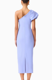 Elliatt Olenna Puff Sleeve Midi Dress  - Blue Size S/UK8