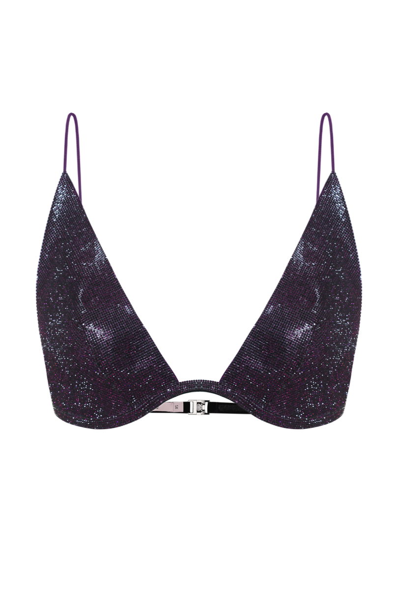 Nué Studio - TRIANGLE BRA LONG - AMETHYST - SAMPLE SALE LONDON 