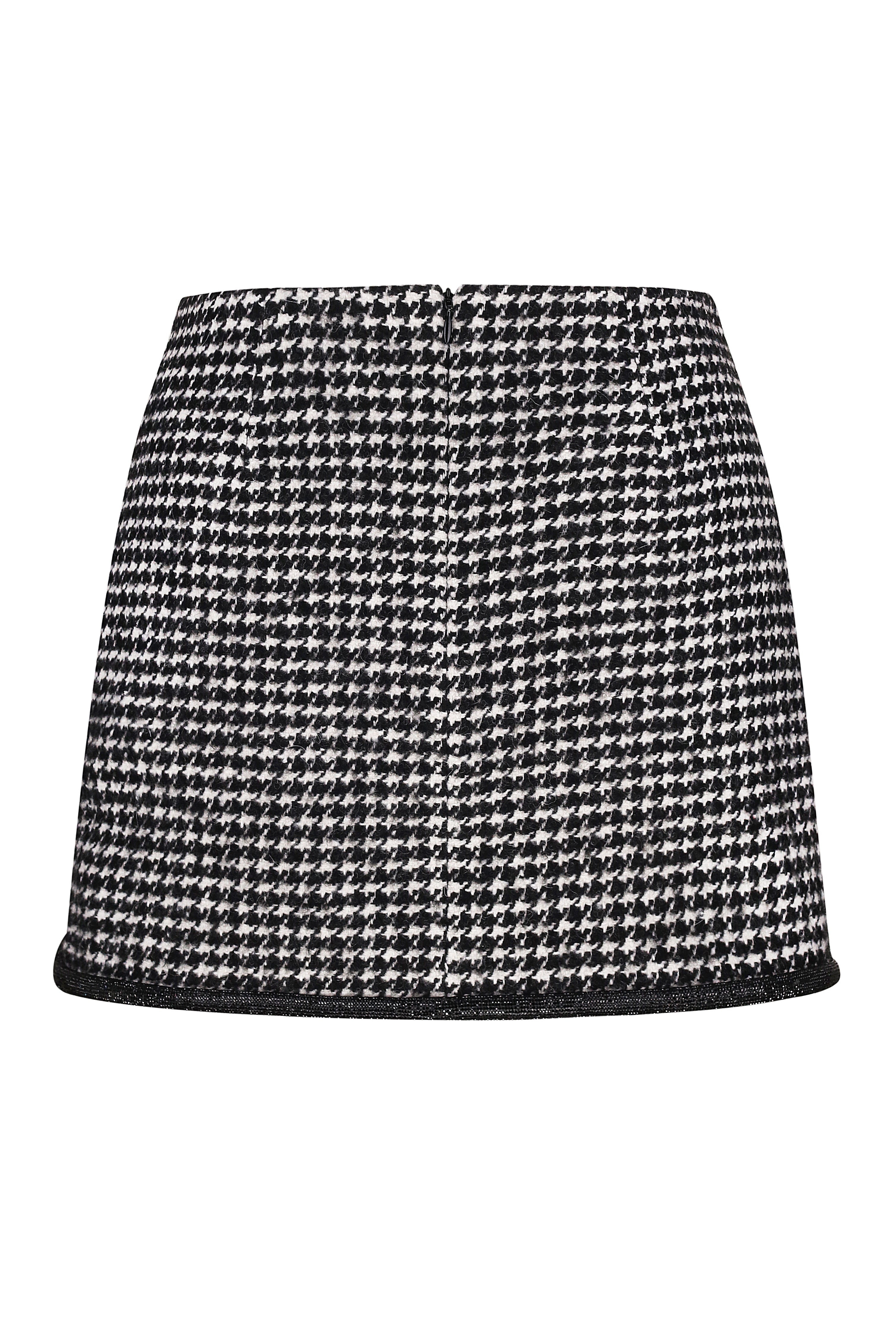 Nué Studio - HOUNDSTOOTH MINI SKIRT - SAMPLE SALE LONDON 