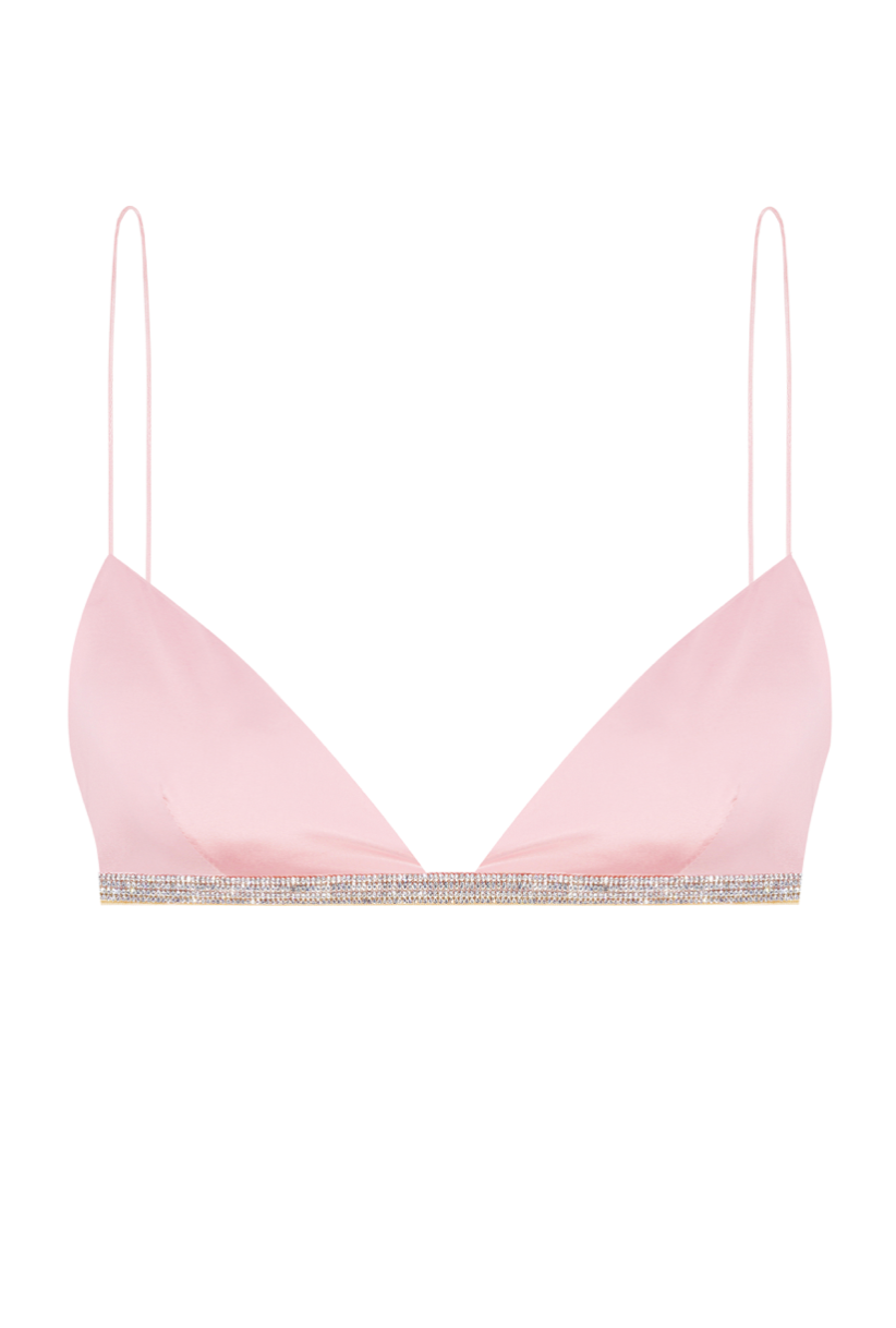 Nué Studio - ROSIE SILK BRA - BLOSSOM PINK - SAMPLE SALE LONDON 