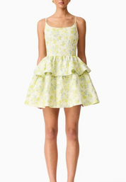 Elliatt Posey Mini Dress - Yellow Floral Size S/UK8