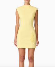 Elliatt Evee High Neck Mini Dress - Yellow Size S/UK8