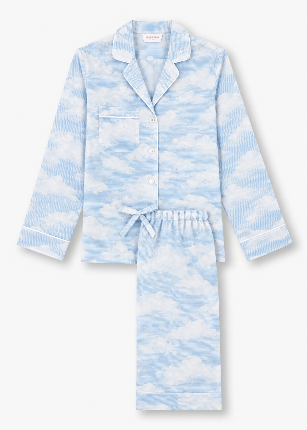 Derek Rose Women's Pyjamas - Blue/White
