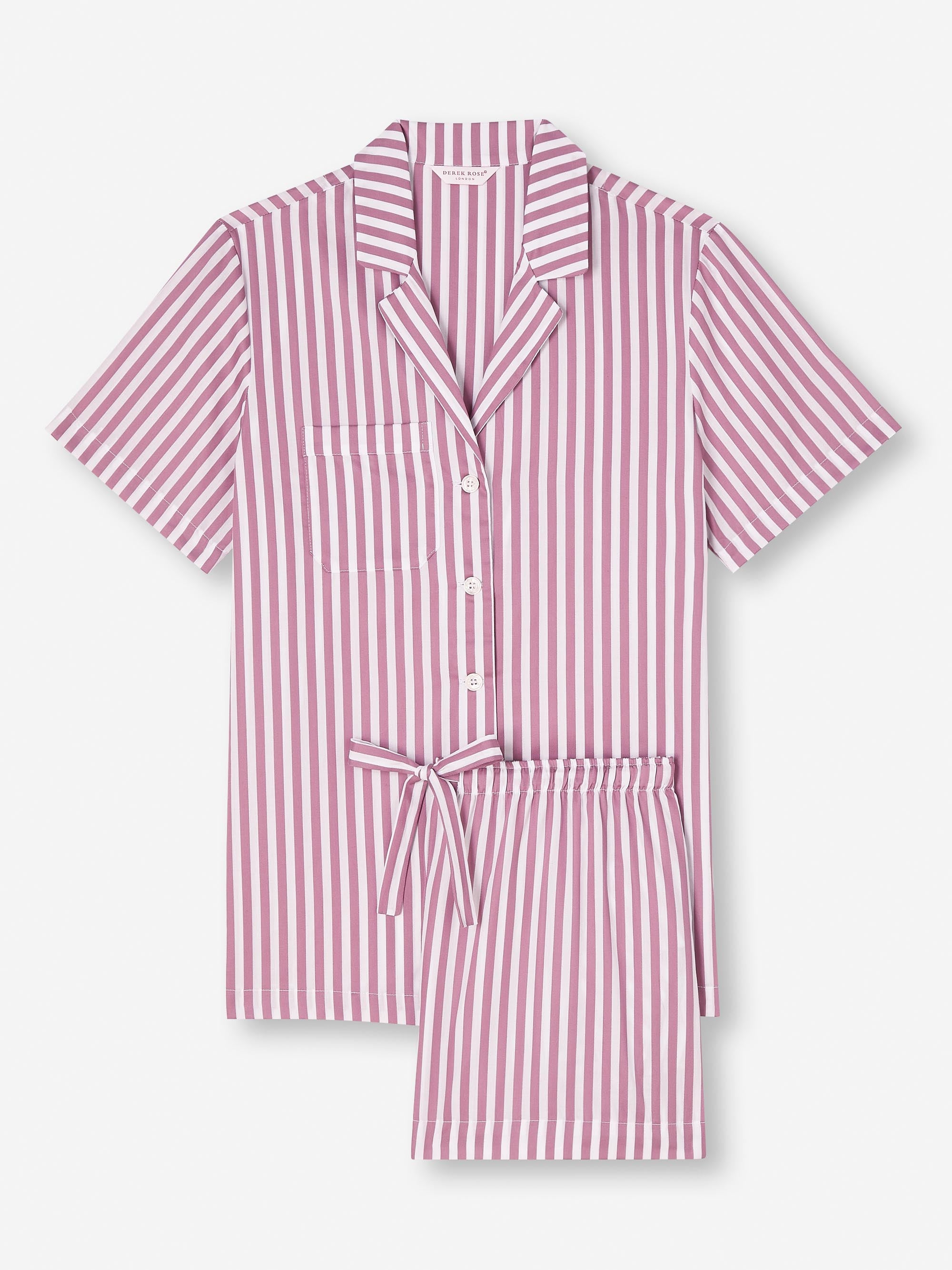 Derek Rose Women's Short Pyjama Set - Purple Size S