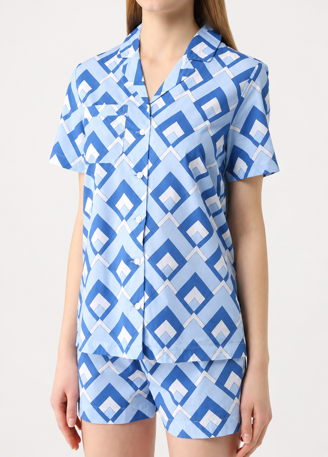 Derek Rose Women's Short Pyjama Set - Blue