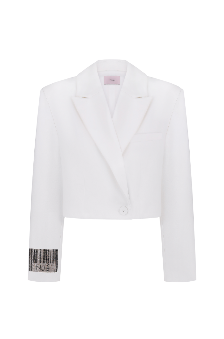 Barcode Cropped Blazer