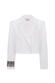 Barcode Cropped Blazer