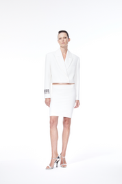 Barcode Cropped Blazer