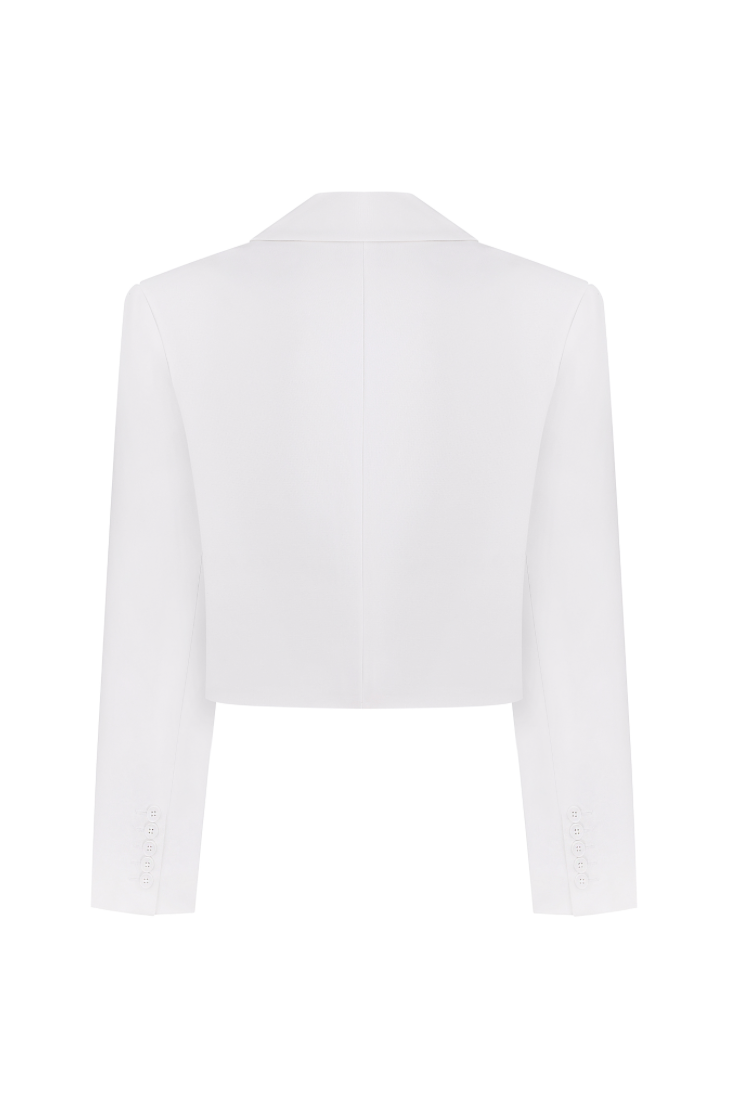 Barcode Cropped Blazer