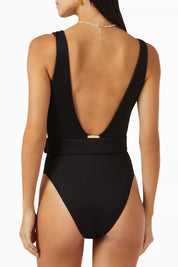 ALEXANDRA MIRO KIKI SWIMSUIT BLACK RIB
