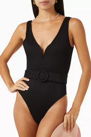 ALEXANDRA MIRO KIKI SWIMSUIT BLACK RIB