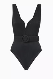 ALEXANDRA MIRO KIKI SWIMSUIT BLACK RIB