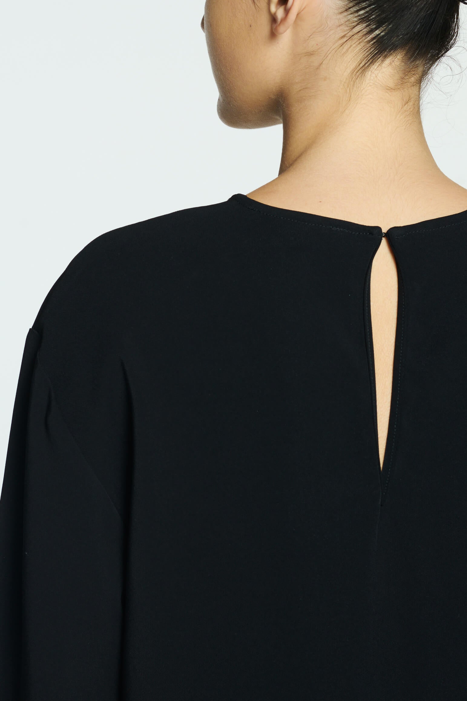 Mia Top Black Viscose Crepe