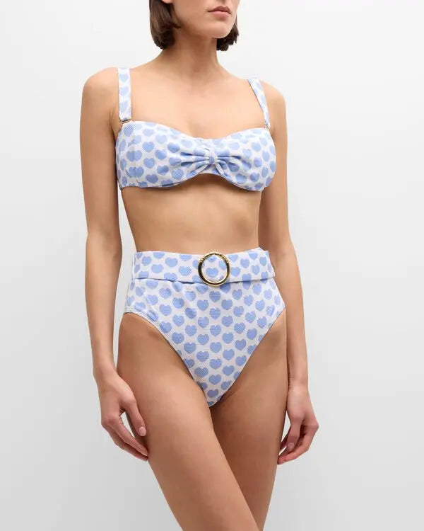 ALEXANDRA MIRO CLARA BIKINI TOP BLUE HEART