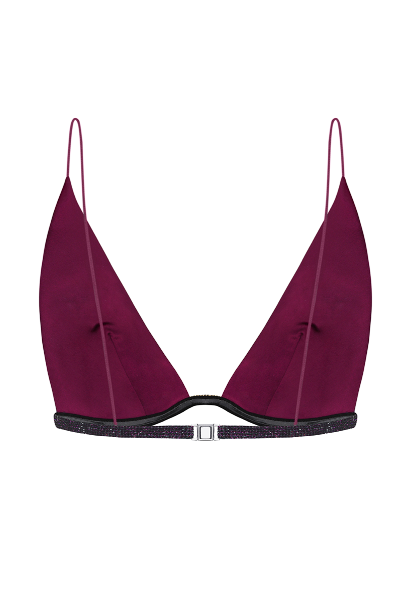 Nué Studio - TRIANGLE BRA LONG - AMETHYST - SAMPLE SALE LONDON 