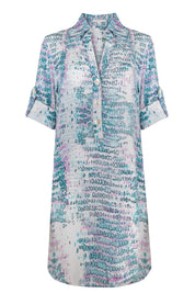 Aqua Pink Snake Beach Shirt