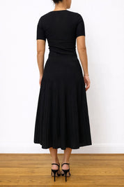 Casasola black ribbed dress uk8/38