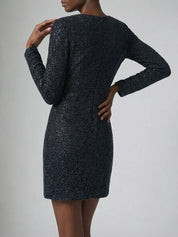 Oceanus Palazzo Beaded Black Mini