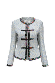 SKYLENCE - Chelsea Tang Tweed Jacket Blue