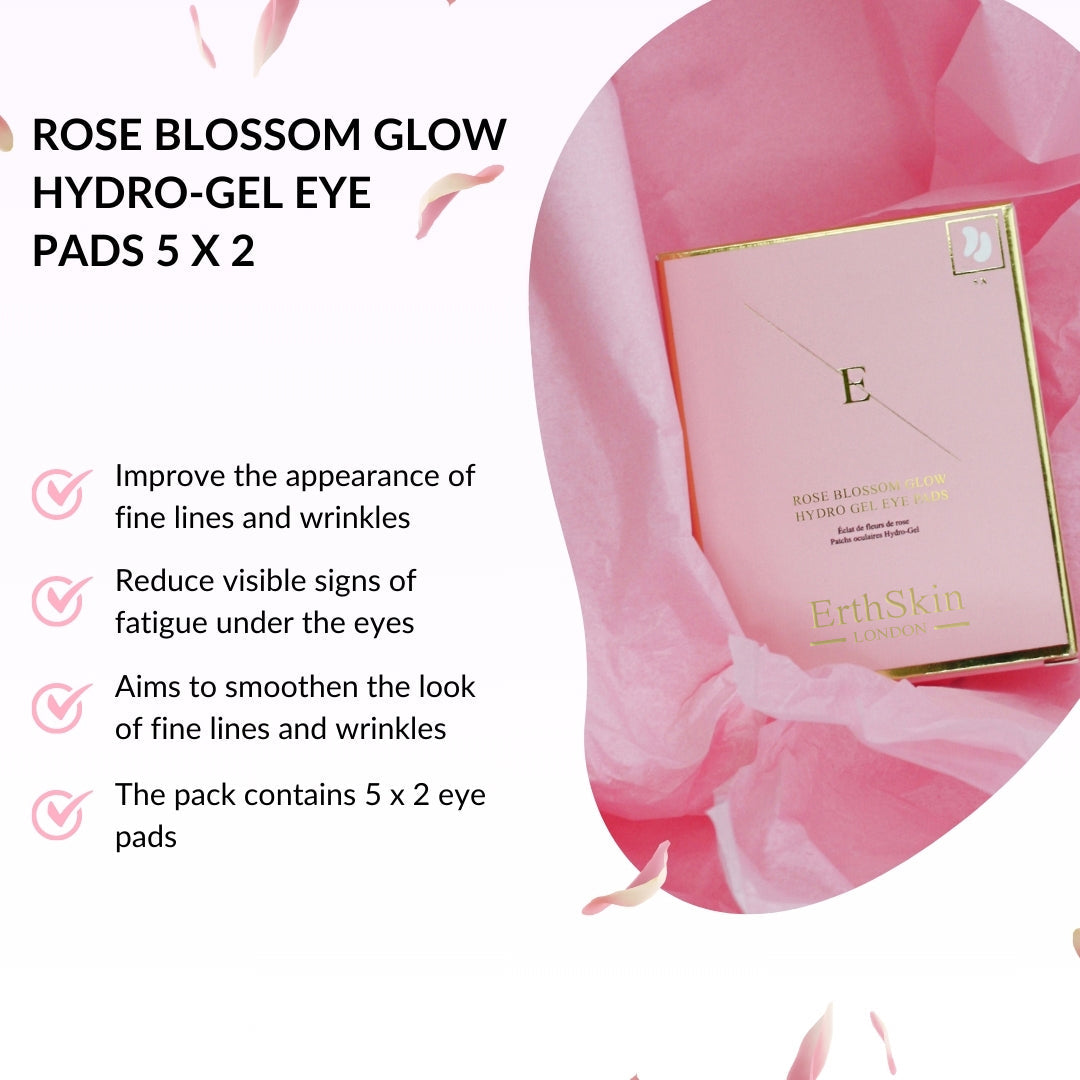 Rose Blossom Glow Hydro-Gel Eye Pads 5 x 2