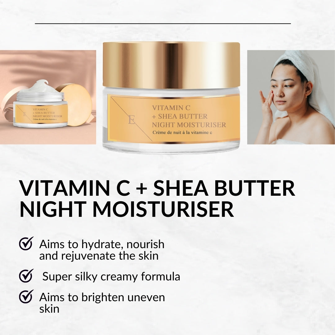 VITAMIN C + SHEA BUTTER NIGHT MOISTURISER 50ML