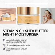 VITAMIN C + SHEA BUTTER NIGHT MOISTURISER 50ML