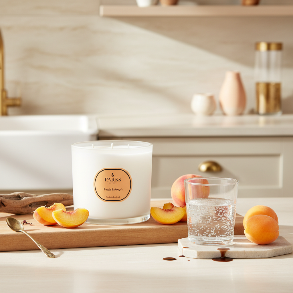 PEACH & AMYRIS 650G 3 WICK CANDLE