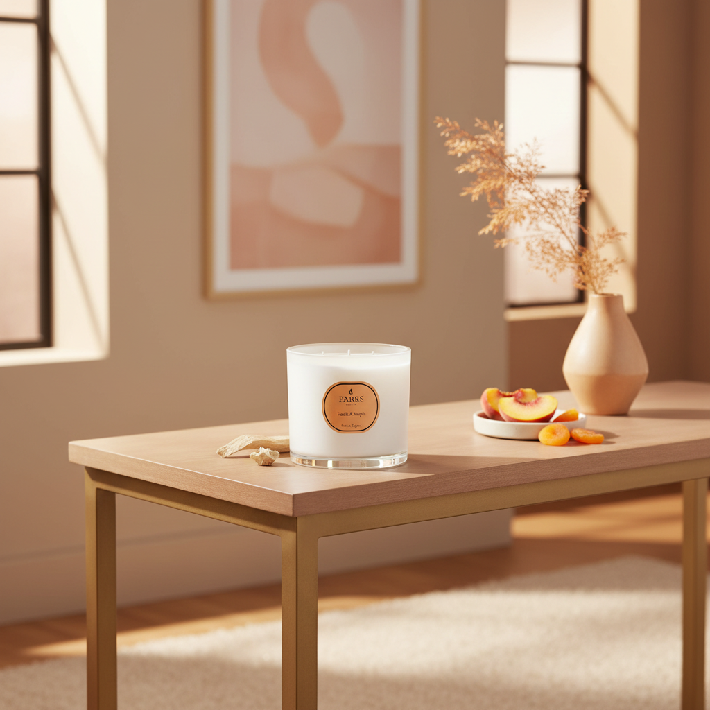 PEACH & AMYRIS 650G 3 WICK CANDLE