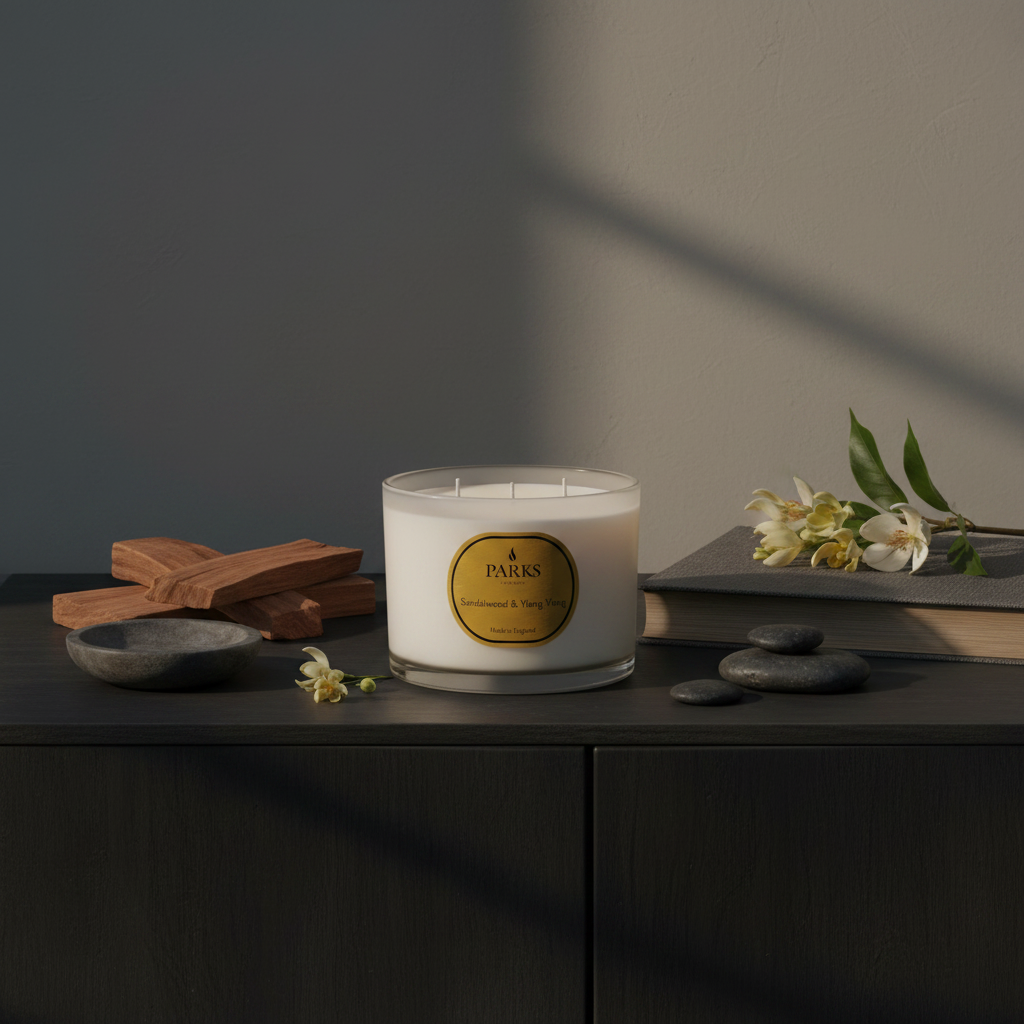 VINTAGE AROMATHERAPY SANDALWOOD & YLANG YLANG 350G 3 WICK CANDLE