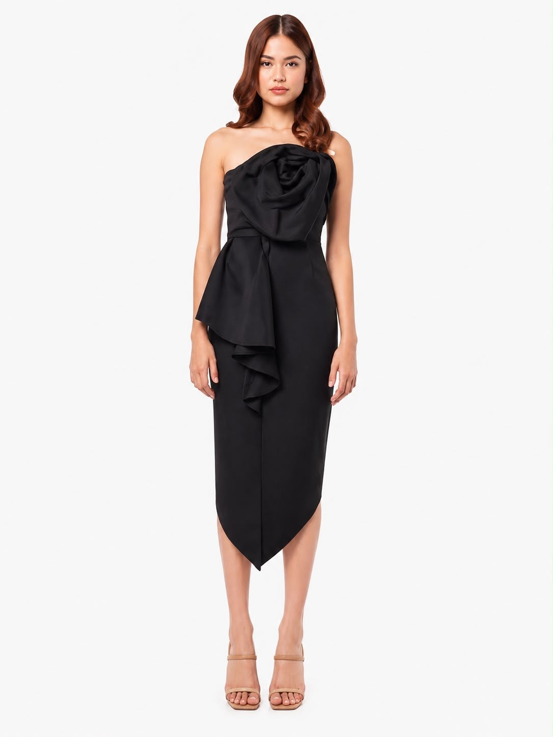 Elliatt Midi Dress - Black Size M/UK10
