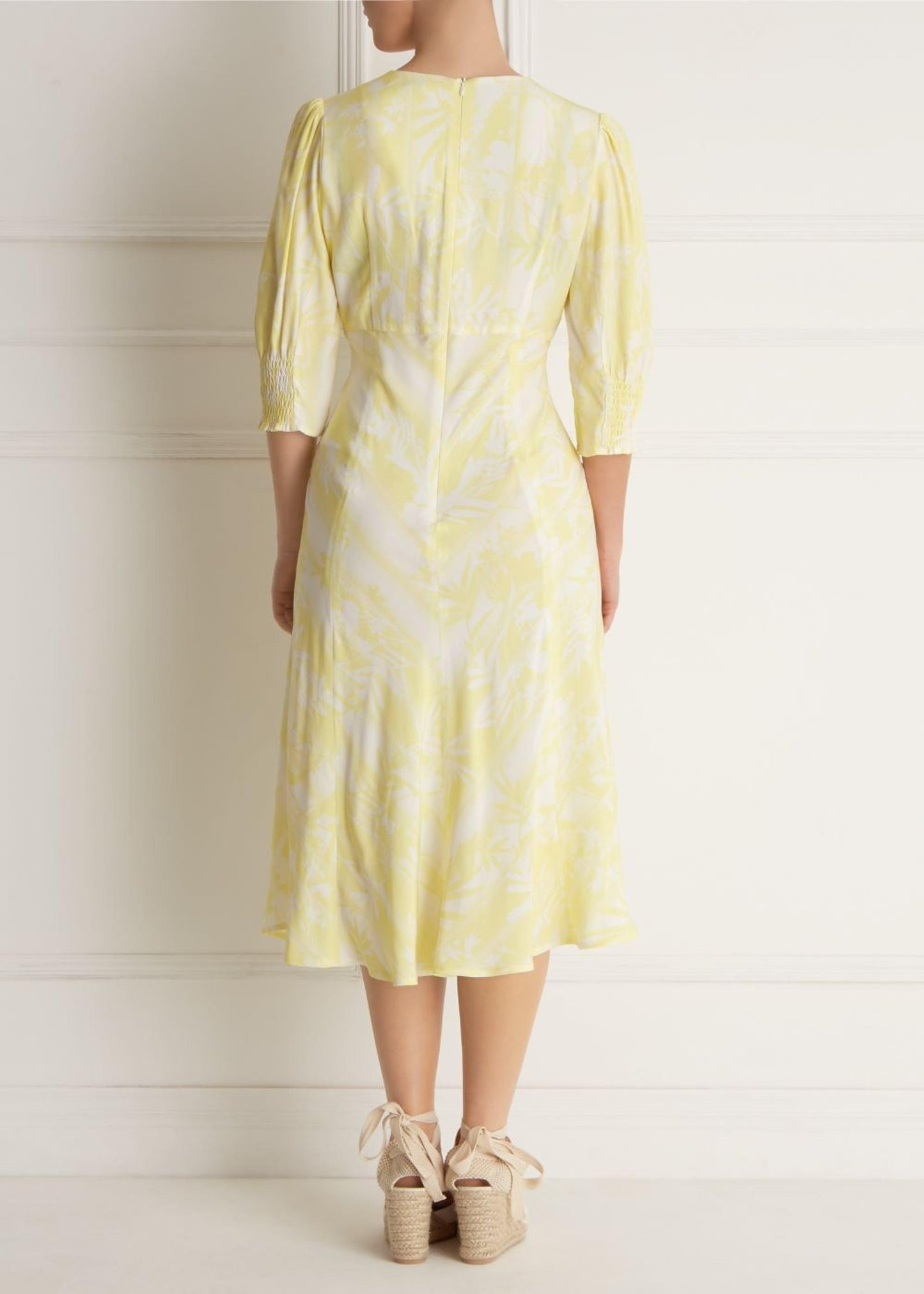 FENN WRIGHT MANSON PETITE CITRON WOMEN OLIVE DRESS LEMON colour UK18(petite)