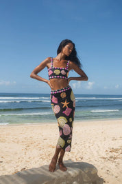 Oceanus New York Hand-Embroidered Skirt